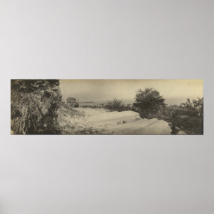 Vintage Panorama-Gletschergrooves Kelleys Island O Poster