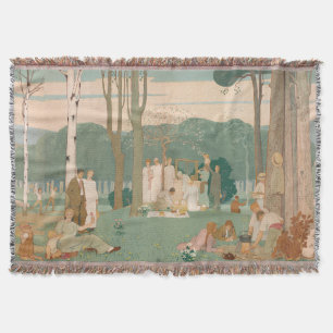 Vintage Panorama-Picknick im Birkenwald Decke
