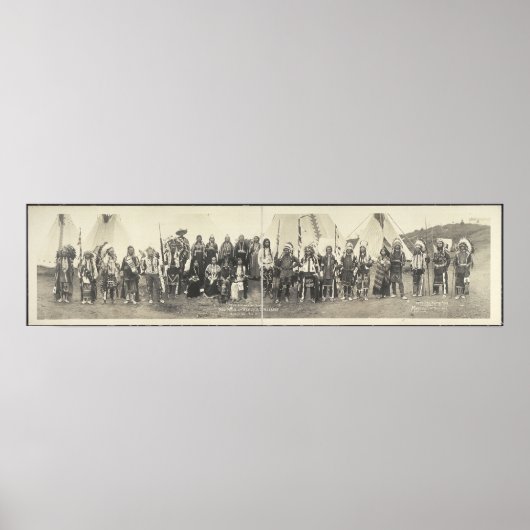 Vintage Panoramafoto aus Ureinwohner Amerikas Poster (Vorne)