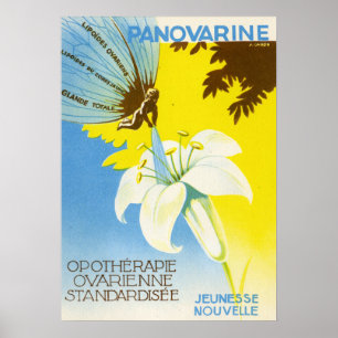 Vintage-Panovarine-Französisches-Medizin-Apotheken Poster