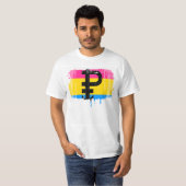 Vintage Pansexual Flagge T-Shirt (Vorne ganz)