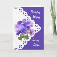 Vintage Pansy Blume Schwiegerministerin Geburtstag