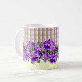 Vintage Pansy Coffee Tasse (Vorderseite Links)