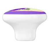 Vintage Pansy-Keramik-Schublade Keramikknauf (Seitenansicht)