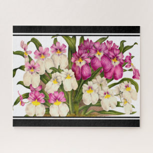 Vintage Pansy Orchid Blume Puzzle