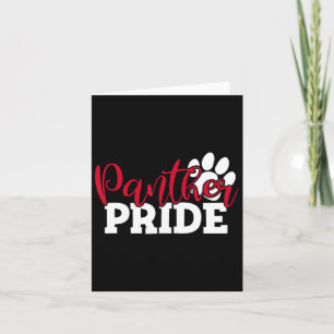 Vintage Panthers School Sports Name Spirit Zurück Karte