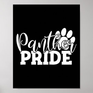 Vintage Panthers Schul-Sport-Name Geist Zurück zur Poster