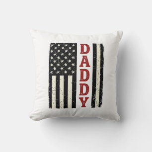 Vintage Papa American Flag Shirt Design_1 Kissen
