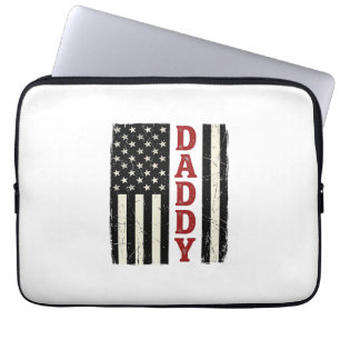 Vintage Papa American Flag Shirt Design_1 Laptopschutzhülle