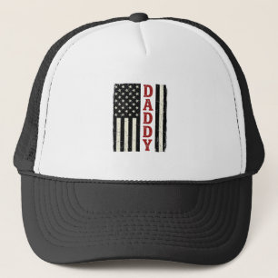 Vintage Papa American Flag Shirt Design_1 Truckerkappe