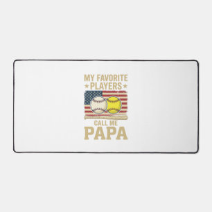 Vintage-Papa-Baseball-Softball-Spieler-Shirt-Desig Schreibtischunterlage