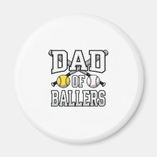 Vintage Papa der Ballspieler Baseball Softball T-S Magnet