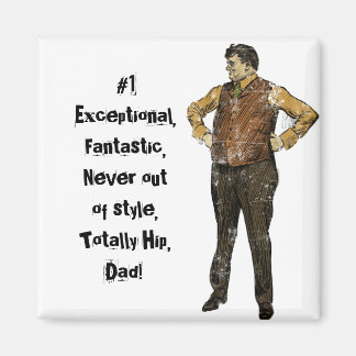 Vintage Papa in Farbe und abgenutzt Magnet