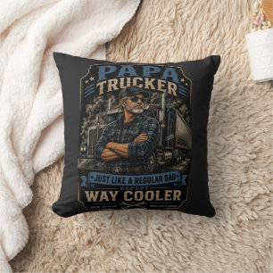 Vintage Papa Trucker-Shirt Cooler Truck-Fahrer-V Kissen
