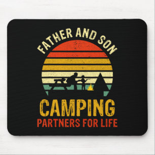 Vintage Papa und Sohn Camping-Partner fürs Leben V Mousepad