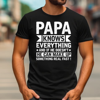 Vintage Papa weiß alles | Lustiger Papa T-Shirt