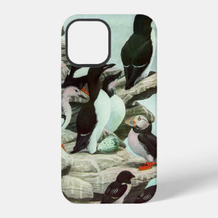 Vintage-Papageientaucher und Wasservögel von Louis iPhone 12 Hülle
