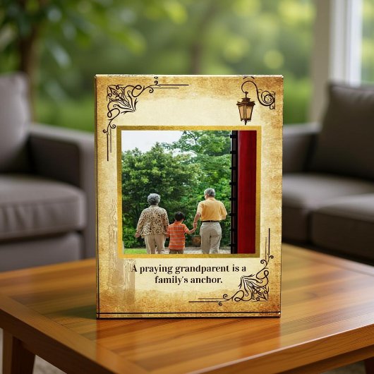 Vintage Paper Design w/ Quote Custom Photo Block 