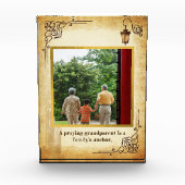 Vintage Paper Design w/ Quote Custom Photo Block  (Vorderseite)