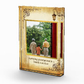 Vintage Paper Design w/ Quote Custom Photo Block  (Rechts)