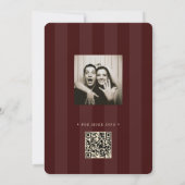 Vintage Paper Lace Burgundy Wedding Einladung (Rückseite)