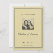 Vintage Paper Nostalgic Photoautomat Save the Date (Vorderseite)