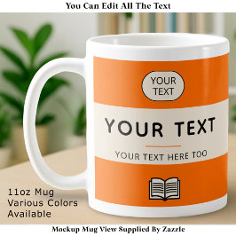 Vintage Paperback Layout Custom Name Title Orange Kaffeetasse