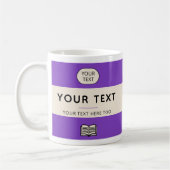 Vintage Paperback Layout Custom Name Title Purple Kaffeetasse (Links)
