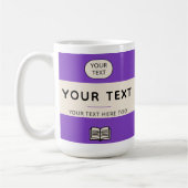Vintage Paperback Layout Custom Name Title Purple Kaffeetasse (Links)