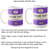 Vintage Paperback Layout Custom Name Title Purple Kaffeetasse