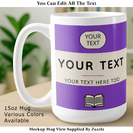 Vintage Paperback Layout Custom Name Title Purple Kaffeetasse