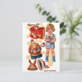Vintage Paperdoll Kleine Babyjagd Postkarte (Stehend Vorderseite)