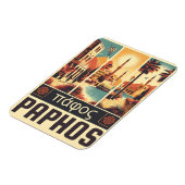 Vintage Paphos-Stadt, Zypern-Urlaubsgeschenk Anden Magnet (Linke Seite)