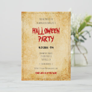 Vintage-Papier-Halloween-Party Einladung