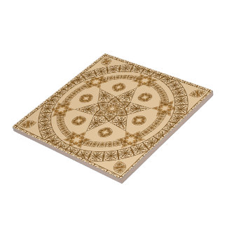 vintage Papier König David floral mandala Schlüsse Fliese