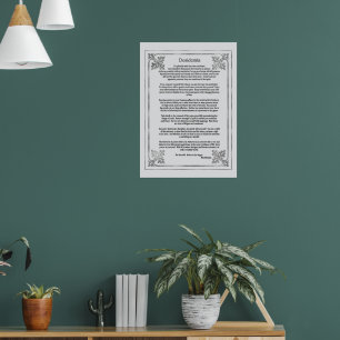 Vintage-Papier-Look Desiderata-Gedicht von Max Ehr Poster