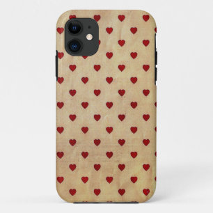 Vintage Papier-Polka-Herzen-Muster Case-Mate iPhone Hülle