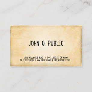 Vintage-Papier Visitenkarte