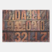 Vintage Papierblätter zum Entpacken Geschenkpapier Set (Vorderseite)