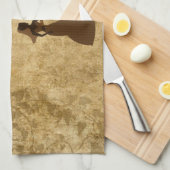 Vintage Papierbräuner Hochzeit einmal Handtuch (Viertel Falte)