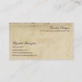 Vintage Papiereintagsfliege-Postkarte Visitenkarte (Rückseite)