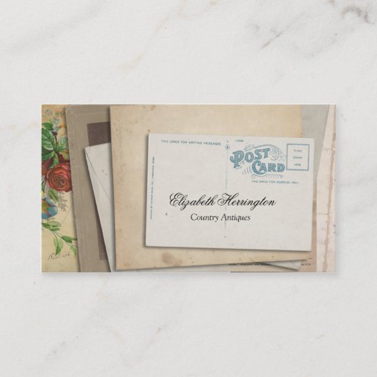 Vintage Papiereintagsfliege-Postkarte Visitenkarte (Vorderseite)