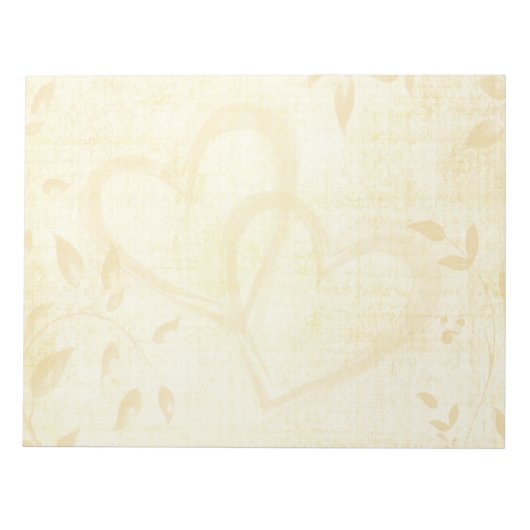 Vintage Papierhochzeit Notizblock (Vorderseite)