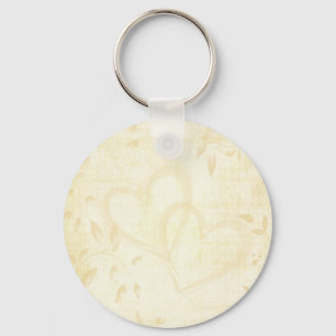 Vintage Papierhochzeit Schlüsselanhänger