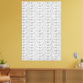 Vintage Papiermuster für Flugzeug. Leinwanddruck (Insitu (Wohnzimmer))