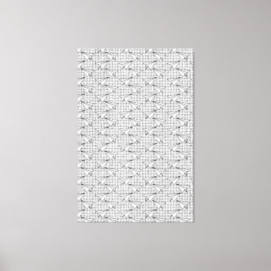 Vintage Papiermuster für Flugzeug. Leinwanddruck (Vorderseite)