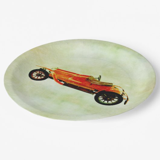 Vintage Papierplatte Pappteller (Schrägansicht)