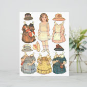 Vintage Papierpuppe (Stehend Vorderseite)