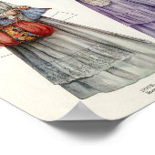 Vintage Papierpuppe Poster (Ecke)