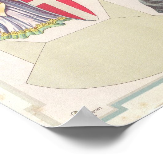 Vintage Papierpuppe Poster (Ecke)